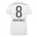 Maillot Bayern Munich NO.8 Martinez Exterieur 2019 2020 Blanc