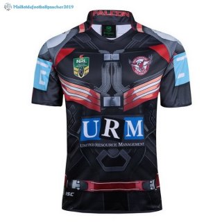 Maillot Rugby Manly Sea Eagles 2017 2018 Noir