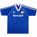 Thailande Maillot Manchester United Third Retro 1988 1990 Bleu