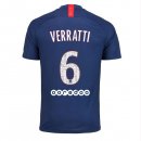 Maillot Paris Saint Germain NO.6 Verratti Domicile 2019 2020 Bleu