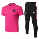 Polo Ensemble Complet Paris Saint Germain 2018 2019 Rose Noir