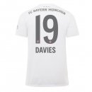 Maillot Bayern Munich NO.19 Davies Exterieur 2019 2020 Blanc