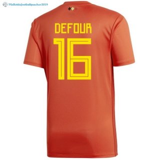 Maillot Belgica Domicile Defour 2018 Rouge