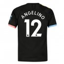 Maillot Manchester City NO.12 Angelino Exterieur 2019 2020 Noir