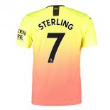 Maillot Manchester City NO.7 Sterling Third 2019 2020 Orange