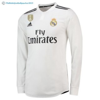 Maillot Real Madrid Domicile ML 2018 2019 Blanc Maillot Real Madrid Domicile ML 2018 2019 Blanc