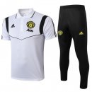 Polo Manchester United Ensemble Complet 2019 2020 Blanc Noir