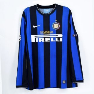 Maillot Inter Milan Domicile ML Retro 2009 2010 Bleu Maillot Inter Milan Domicile ML Retro 2009 2010 Bleu