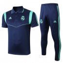 Polo Real Madrid Ensemble Complet 2019 2020 Bleu Marine