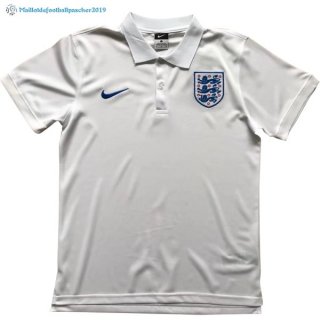 Polo Angleterre 2018 Blanc Bleu