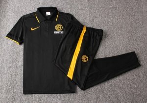 Polo Ensemble Complet Inter Milan 2019 2020 Noir Jaune