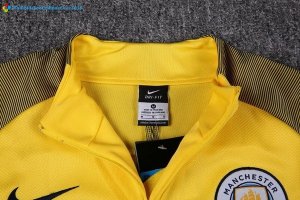Survetement Manchester City 2017 2018 Jaune Noir