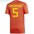 Maillot Belgica Domicile Vertonghen 2018 Rouge