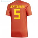 Maillot Belgica Domicile Vertonghen 2018 Rouge