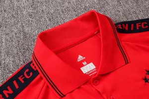 Polo Ensemble Complet Bayern Munich 2019 2020 Rouge Gris