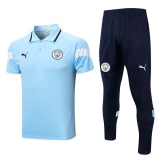 Polo Manchester City Ensemble Complet 2023 2024 Bleu