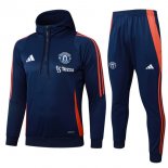 Survetement Capuche Manchester United 2025-2026 Bleu