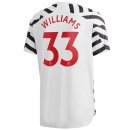 Maillot Manchester United NO.33 Williams Third 2020 2021 Blanc