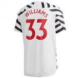 Maillot Manchester United NO.33 Williams Third 2020 2021 Blanc