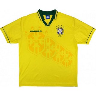 Maillot Brésil Domicile Retro 1994 1997 Jaune