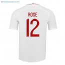 Maillot Angleterre Domicile Rose 2018 Blanc