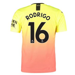 Maillot Manchester City NO.16 Rodrigo Third 2019 2020 Orange