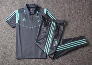 Polo Juventus Ensemble Complet 2019 2020 Gris Bleu