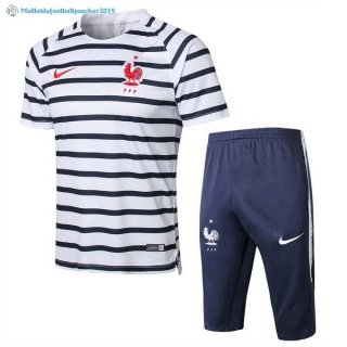 Maillot Entrainement France Ensemble Complet 2018 Blanc Noir