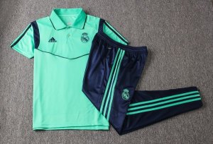 Polo Ensemble Complet Real Madrid 2019 2020 Vert Bleu