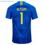 Maillot Brésil Exterieur Alisson 2018 Bleu