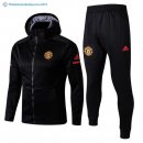 Survetement Manchester United 2017 2018 Noir Gris