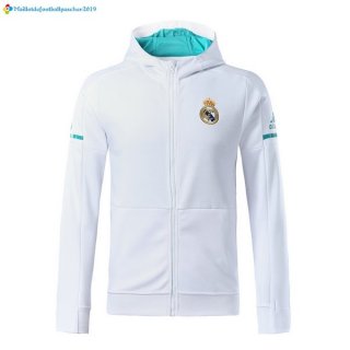 Sweat Shirt Capuche Real Madrid 2017 2018 Blanc Vert Sweat Shirt Capuche Real Madrid 2017 2018 Blanc Vert