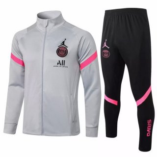 Survetement Paris Saint Germain 2021 2022 Gris Noir Survetement Paris Saint Germain 2021 2022 Gris Noir
