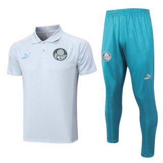 Polo Palmeiras Ensemble Complet 2023 2024 Blanc Bleu