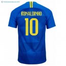 Maillot Brésil Exterieur Ronaldinho 2018 Bleu