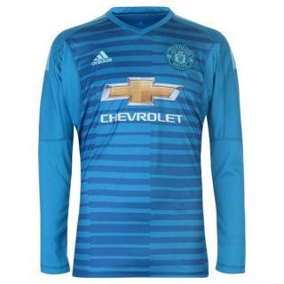 Maillot Manchester United ML Gardien 2018 2019 Bleu Maillot Manchester United ML Gardien 2018 2019 Bleu