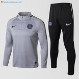 Survetement Paris Saint Germain 2017 2018 Gris Clair