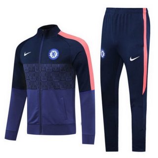 Survetement Chelsea 2020 2021 Bleu Marine Orange