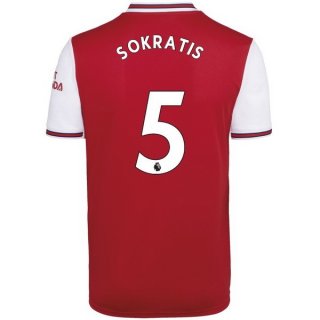 Maillot Arsenal NO.5 Sokratis Domicile 2019 2020 Rouge Maillot Arsenal NO.5 Sokratis Domicile 2019 2020 Rouge