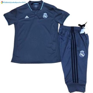 Polo Real Madrid Ensemble Complet 2017 2018 Bleu Marine