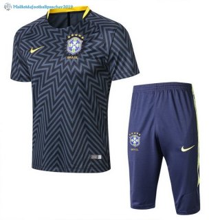 Maillot Entrainement Brésil Ensemble Complet 2018 Bleu Gris Maillot Entrainement Brésil Ensemble Complet 2018 Bleu Gris
