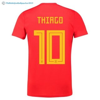 Maillot Espagne Domicile Thiago 2018 Rouge Maillot Espagne Domicile Thiago 2018 Rouge