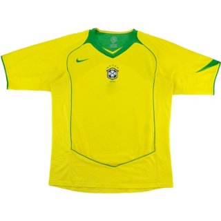 Maillot Brésil Domicile Retro 2004 Jaune