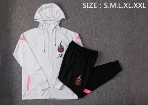 Sweat Shirt Capuche Paris Saint Germain 2021 2022 Gris Noir