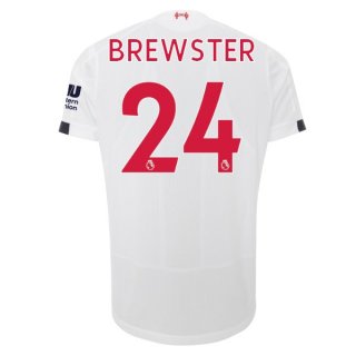 Maillot Liverpool NO.24 Brewster Exterieur 2019 2020 Blanc