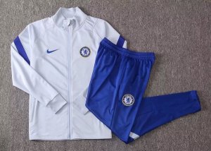 Survetement Chelsea 2020 2021 Gris Clair Bleu