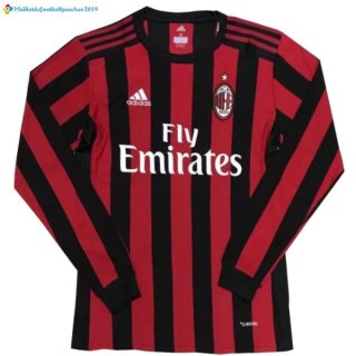 Maillot Milan Domicile ML 2017 2018 Maillot Milan Domicile ML 2017 2018