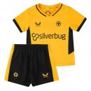 Maillot Wolves Domicile Enfant 2021 2022 Jaune