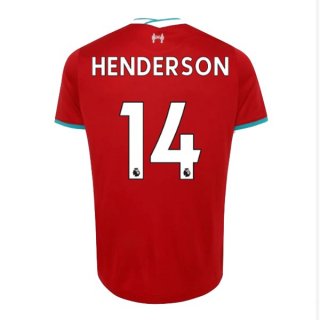 Maillot Liverpool NO.14 Henderson Domicile 2020 2021 Rouge Maillot Liverpool NO.14 Henderson Domicile 2020 2021 Rouge