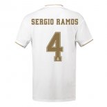 Maillot Real Madrid NO.4 Sergio Ramos Domicile 2019 2020 Blanc